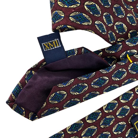 XMI 325 SERIES for NORDSTROM Oval Geometric All Silk Tie Made in USA - Picture 15 of 15